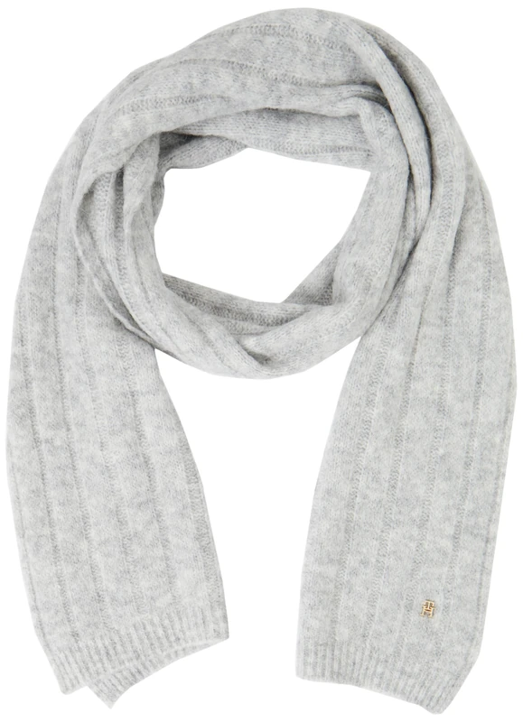 Tommy Hilfiger Women’s Timeless Scarf, Grey (Light Grey Melange), One Size