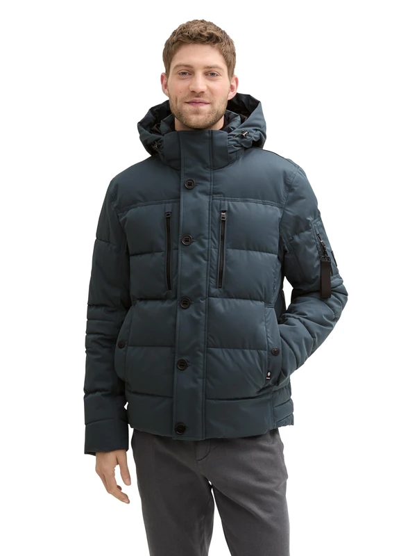 TOM TAILOR Men's 1041323 Jacket, 27604-Stormy Blue, XXL, 27604 - Stormy Blue, XXL