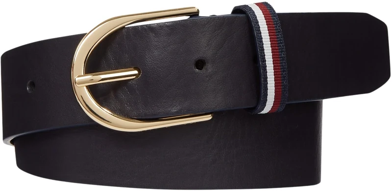 Tommy Hilfiger Women’s Casual Leather Belt, Blue (Space Blue), 29,5 inches