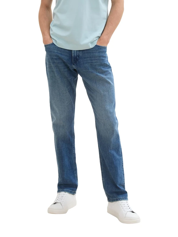 TOM TAILOR Men's 1042341 Marvin Straight Jeans, 10113 Clean Mid Stone Blue Denim, 40 W/32 L