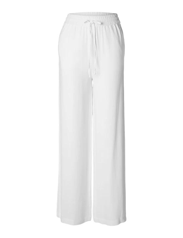 SELECTED FEMME Womens Gulia Linen Trousers Snow White L