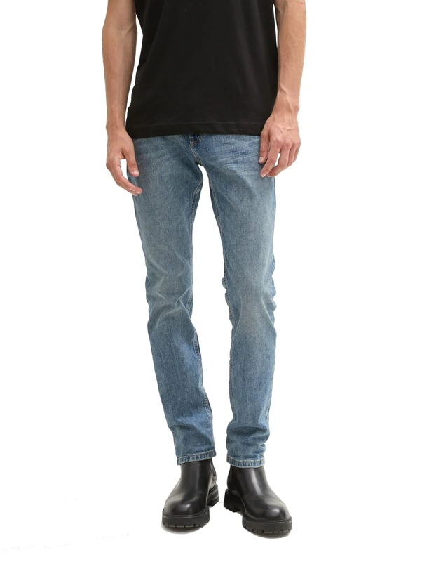 TOM TAILOR Men's 1042684 Josh Regular Slim Jeans with Stretch, 10119-Used Mid Stone Blue Denim, 30 W/32 L