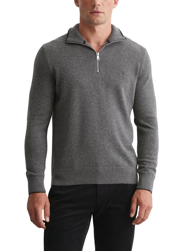 Marc O'Polo Men's Knitted Jumper with Stand-Up Collar, Regular Fit, 969, XL