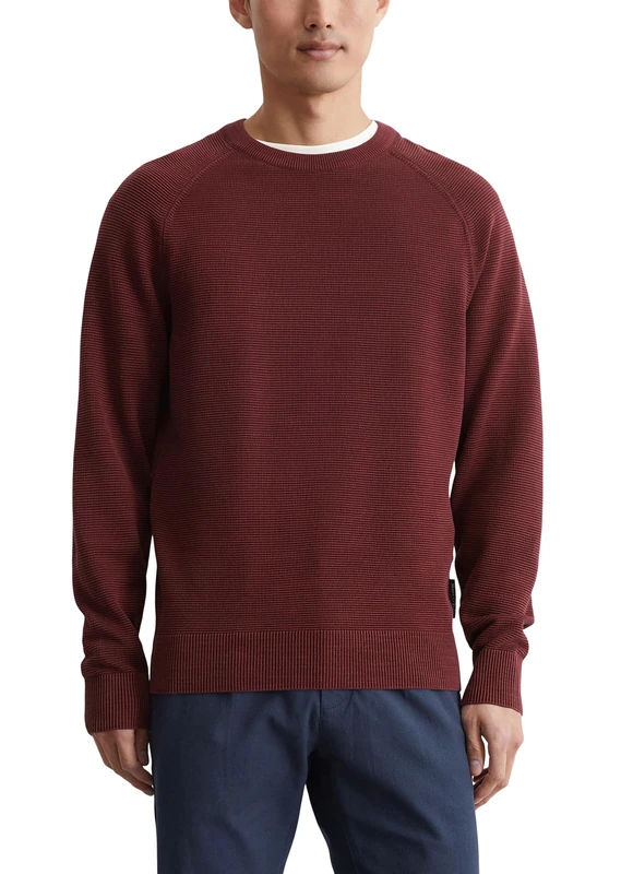 Marc OPolo Men's Organic Cotton Knitted Jumper with Zip, 349, XL