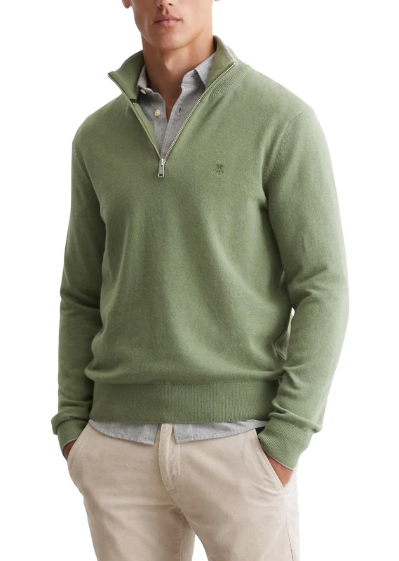 Marc O'Polo Men's Knitted Jumper with Stand-Up Collar, Regular Fit, 462, XS