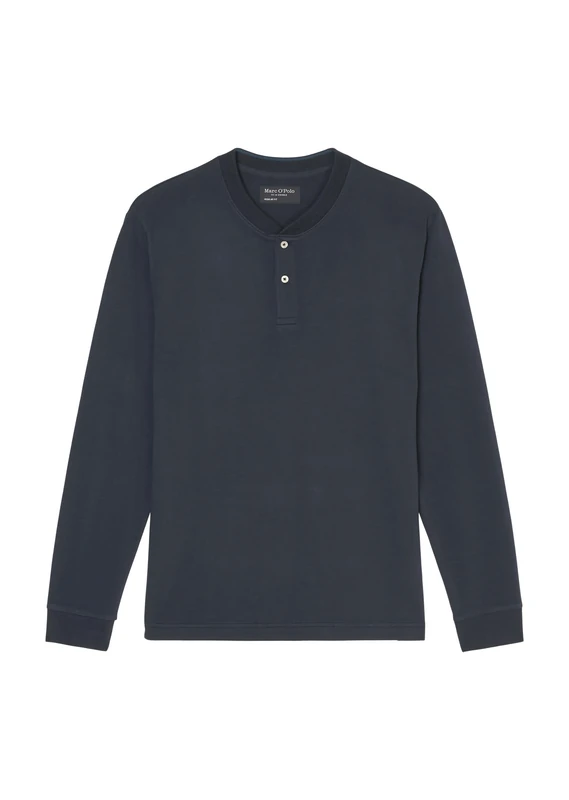 Marc O'Polo Men's Basic Organic Cotton Long-Sleeved Shirt, 898, XS