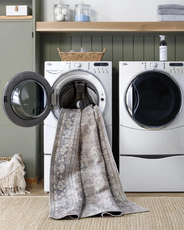 Livabliss x Becki Owens Darling Machine Washable Rug - Vintage Area Rugs Living Room, Large Rug 160x213 cm - Traditional Boho Style, Dining Room, Kitchen, Outdoor, Hallway - Brown, Ivory