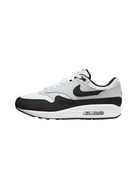 NIKE Mens Air Max 1 Sneaker, White Black Pure Platinum, 8 UK