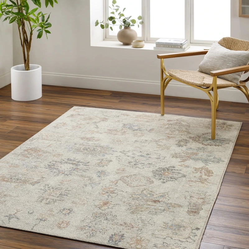 Livabliss x Our PNW Home Olympic Updated Traditional Area Rug, 5'3" x 7', Light Gray