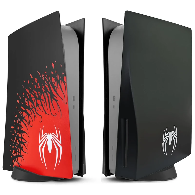 Vanknight PS5 Standard Disc Faceplates, Spider Console Faceplate Compatible with PS5 Disc Premium ABS Super Hero Replacement Shell Cover for PS5 Standard Disc Edition,(dmpf5)