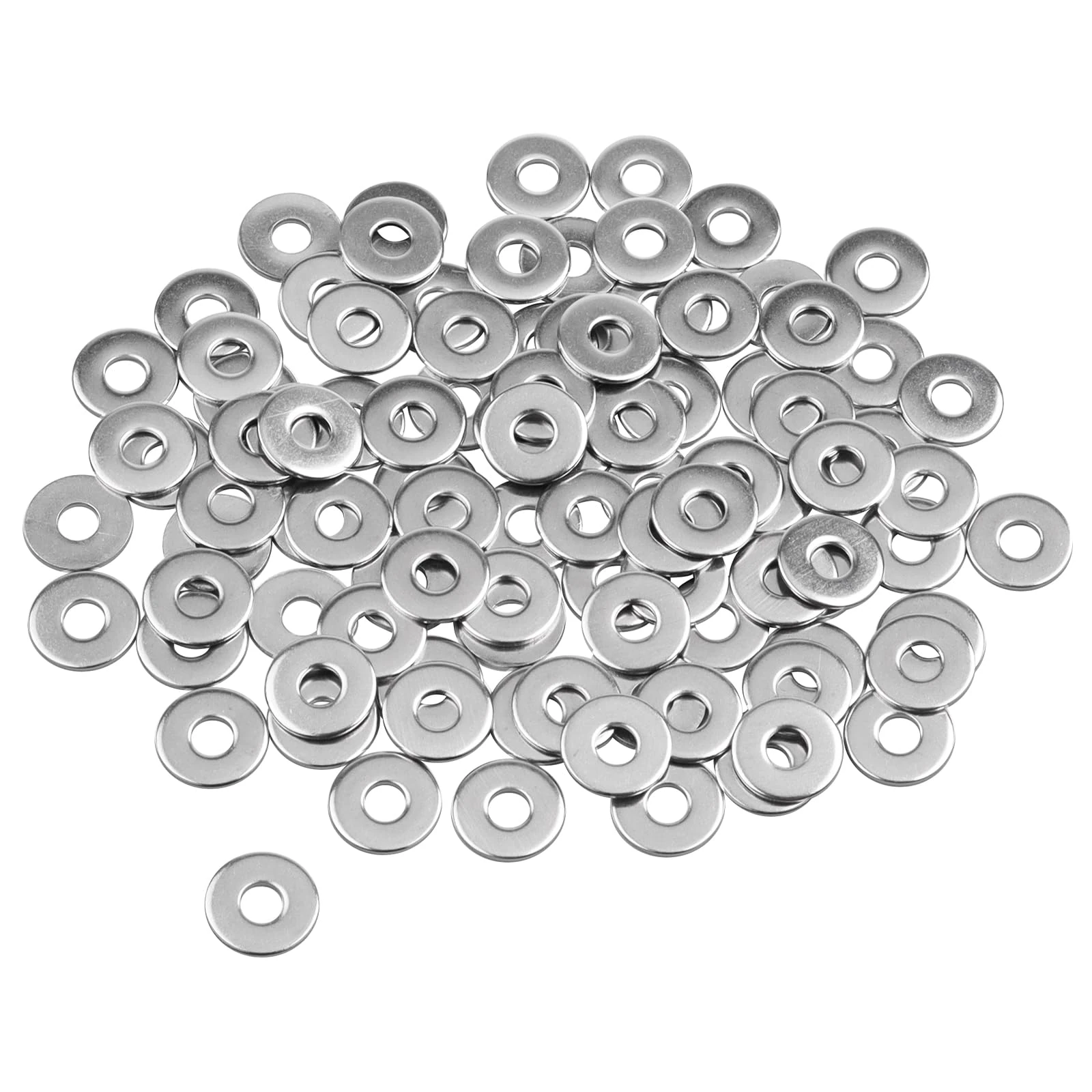 Caianwin M4 Washers 100Pcs, M4 x 12mm Penny Washers Stainless Steel Flat Washer for m4 Bolts Screws & Nuts
