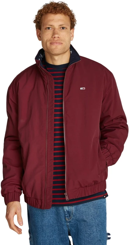 Tommy Jeans Men's Tjm Essential Padded Jacket Dm0dm19661 Other Jackets, Purple (Deep Rouge), XXL