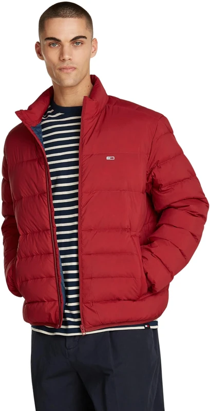 Tommy Jeans Men's Tjm Packable Lt Down Jacket Dm0dm20686 Other Jackets, Red (Regatta Red), M