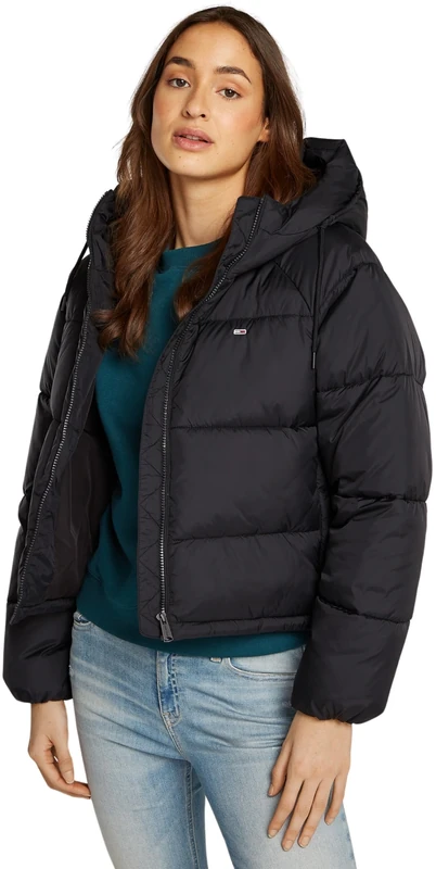 Tommy Jeans Women's Tjw Aspen Puffer Ext Dw0dw18841 Puffer Jacket, Black (Black), XL
