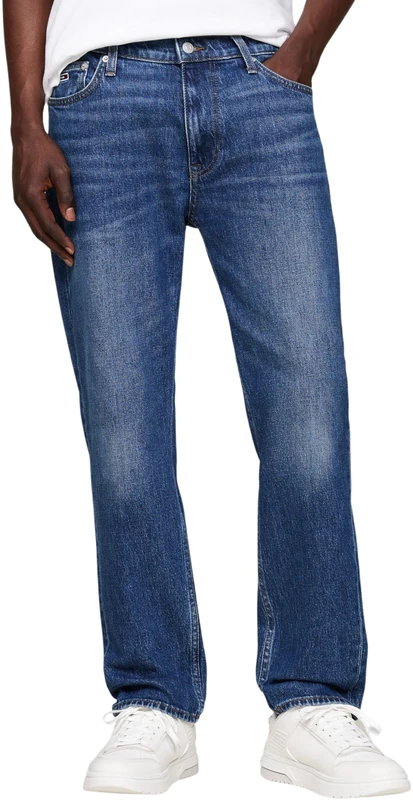 Tommy Jeans Men's Dad Jean Rglr Tprd Ch0152 Dm0dm20412 Tapered, Denim (Denim Dark), 33W / 32L