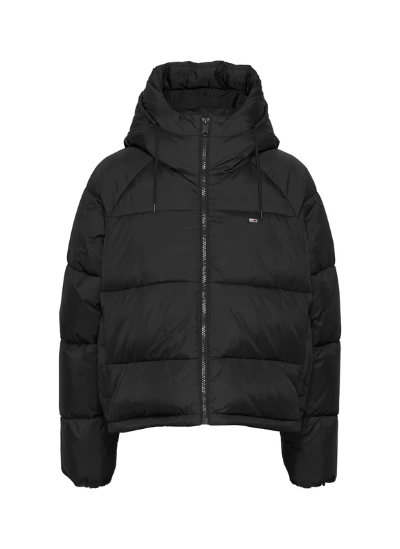Tommy Jeans Women’s Warm Puffer Jacket, Black (Black), 6XL
