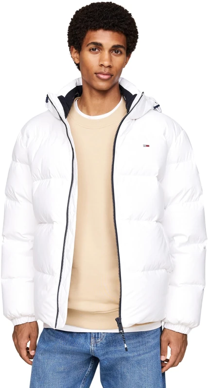 Tommy Jeans Men's Essential Warm Down Jacket - White, XXL