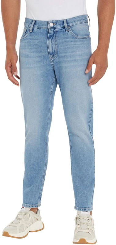 Tommy Jeans Tapered Fit Dad Jeans, Blue (Denim Light), 28W/32L
