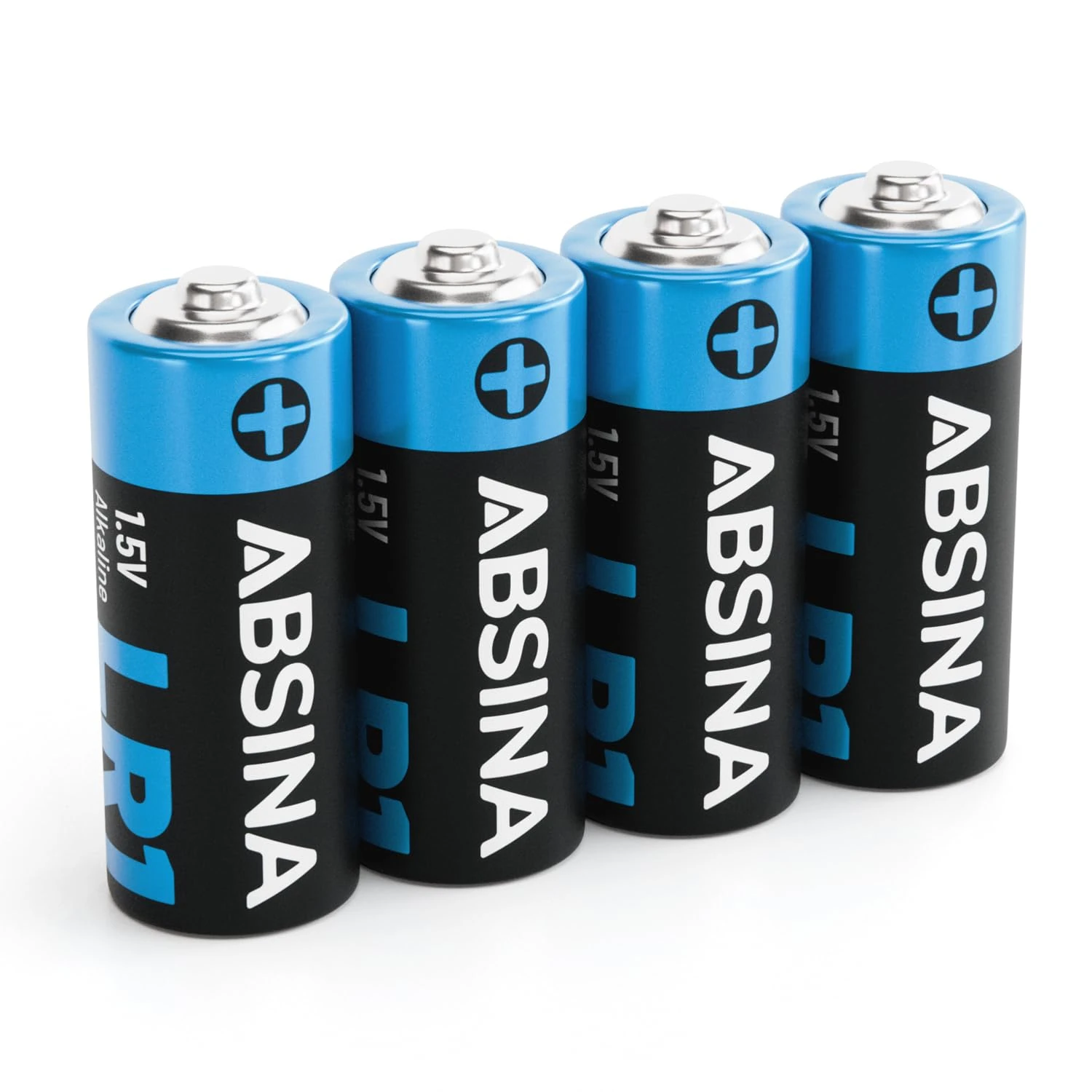 ABSINA 4x LR1 AM5 size N 1.5V battery for Garage Door Openers, Calculators, and More - LR1 battery Alkaline Leak-Proof & Long-Lasting - N/LR1 battery, batteries E90, N batteries 1.5V, LR1 1.5V battery
