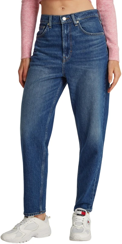 Tommy Jeans Womens Mom Uh Tpr Ch0152 Co Dw0dw19244 Tapered, Denim (Denim Dark), 24W / 34L UK