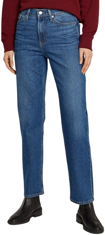 Tommy Jeans Women’s Izzie Slim Fit High Waist Jeans, Blue (Denim Dark), 28W/30L