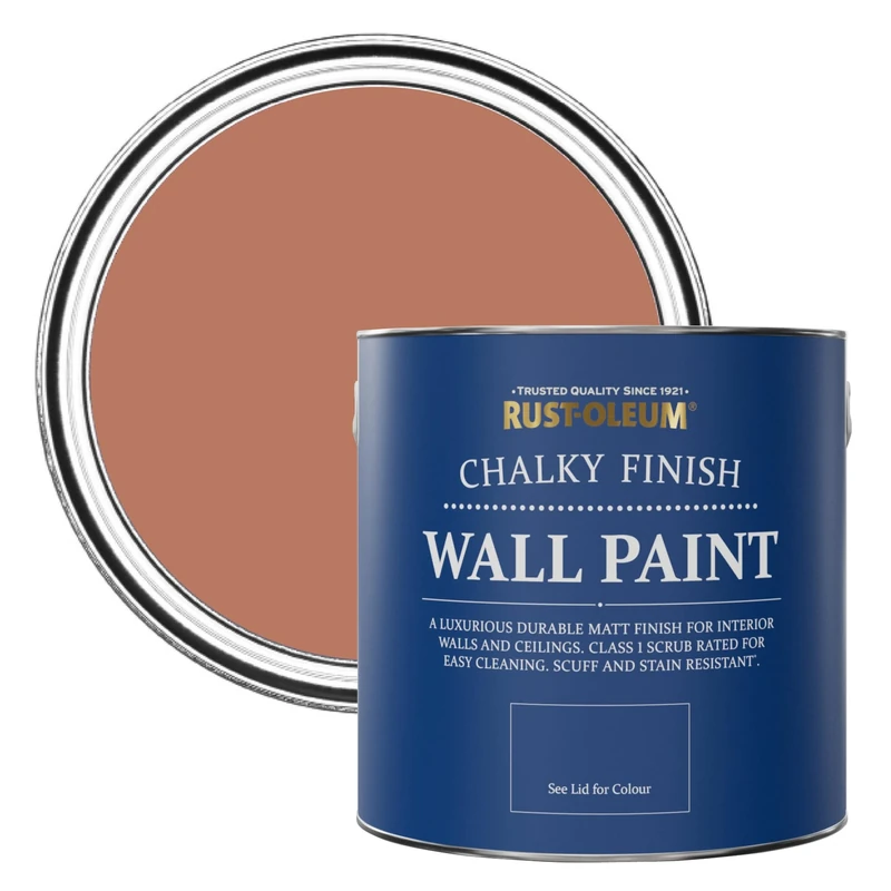 Rust-Oleum Red Matt Emulsion Wall Paint - Siena 2.5L