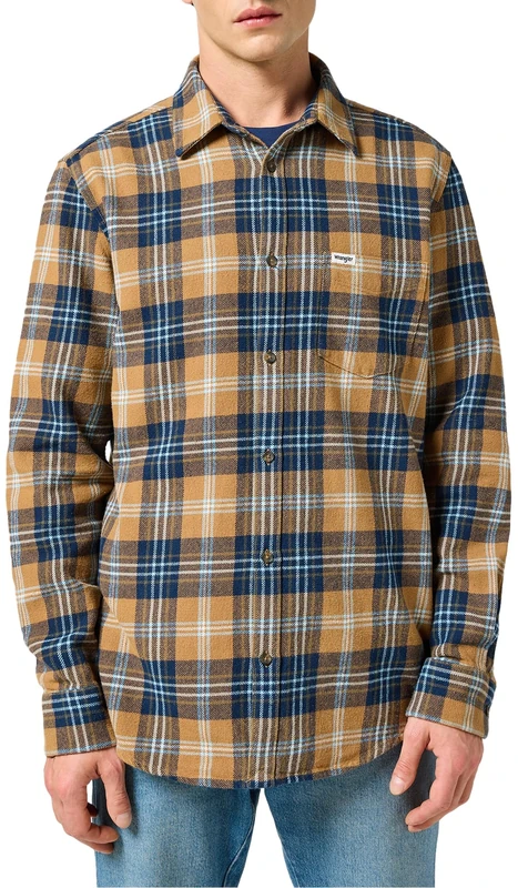 Wrangler Herren Hemd 1 Pkt Shirt, Regular Fit