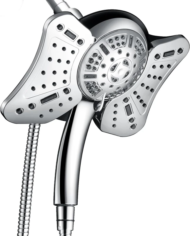 GRICH 2.5GPM Shower Head with Handheld Spray Combo: 2 in 1 Rainfall Shower Heads high Pressure & Handheld Shower Head, 9 Spray Modes/Settings Detachable Shower Head with 60 Inch Hose