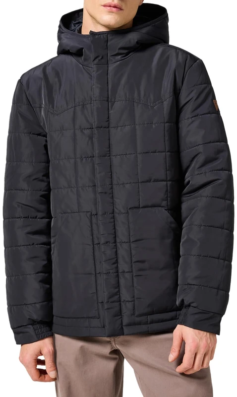 Wrangler Men's Transitional Puffer Jacket, black, S