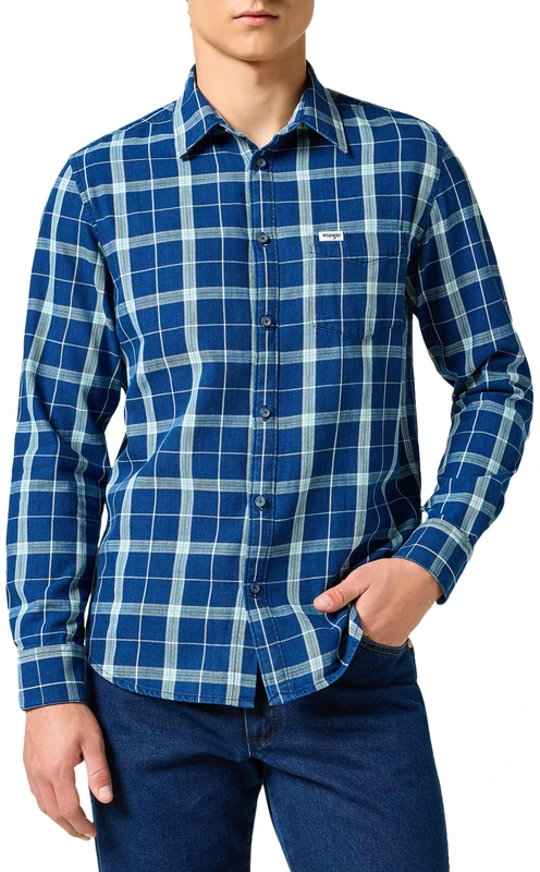 Wrangler Herren Hemd 1 Pkt Shirt, Regular Fit