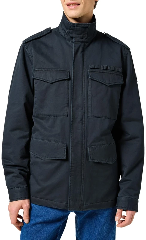 Wrangler Field Jacket, Black, L Men, Black/White, L