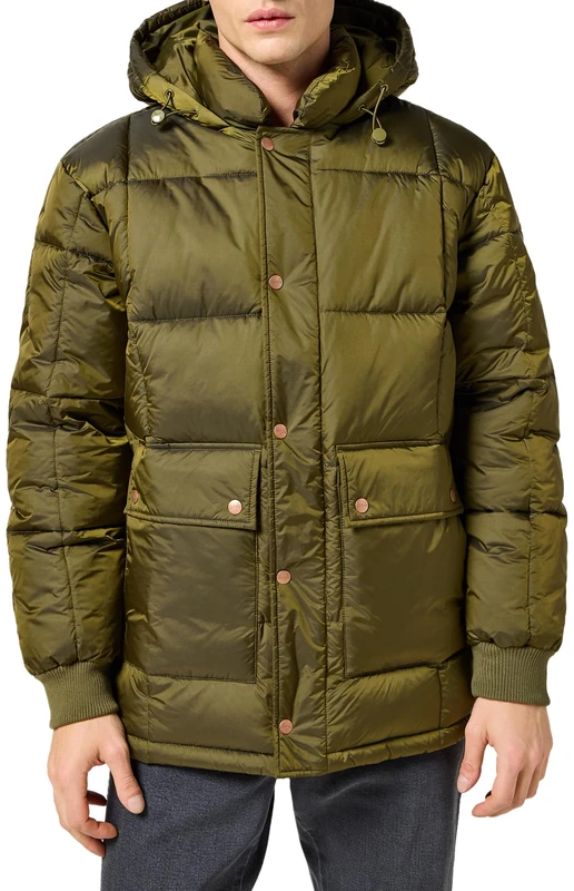 Wrangler Parka Jacket for Men, Green (ivy green), XXL