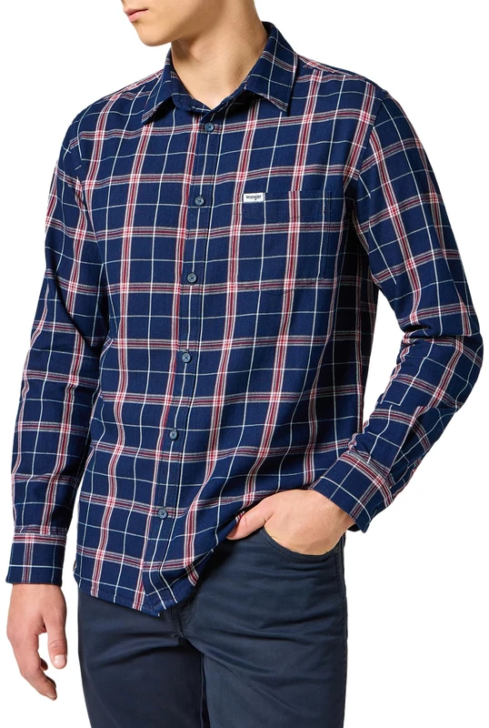 Wrangler Herren Hemd 1 Pkt Shirt, Regular Fit