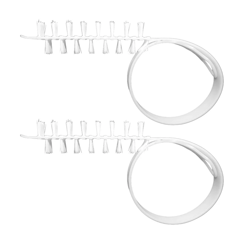 Garzenth 2pcs Rolling Washing Machine Cleaning Brush, Washing Machine Drum Cleaner Long Flexible Refrigerator Coil Washing Machine Cleaning Brush for Household Use(white)