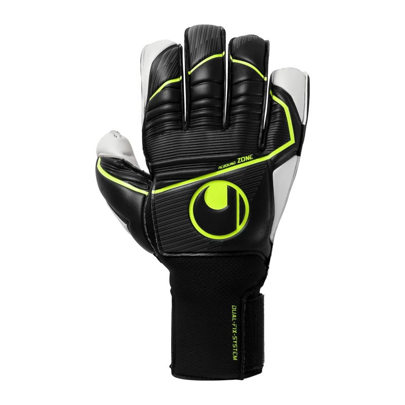 uhlsport Absolutgrip Flex Frame Carbon, Children and adults goalkeeper gloves, jaune fluo/noir, 7 -