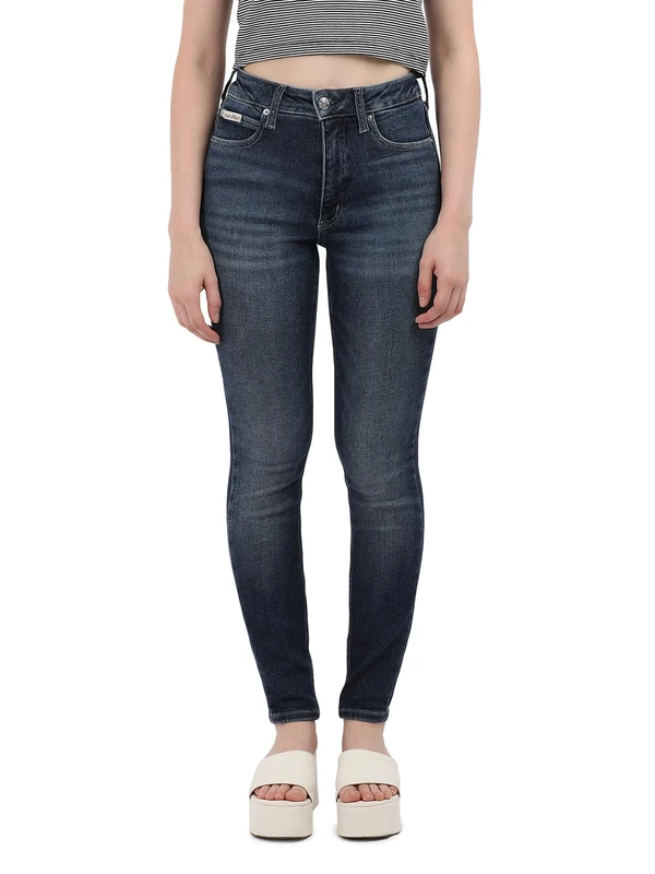 Calvin Klein Women’s High Rise Skinny Fit Jeans, Blue (Denim Medium), 32W/32L