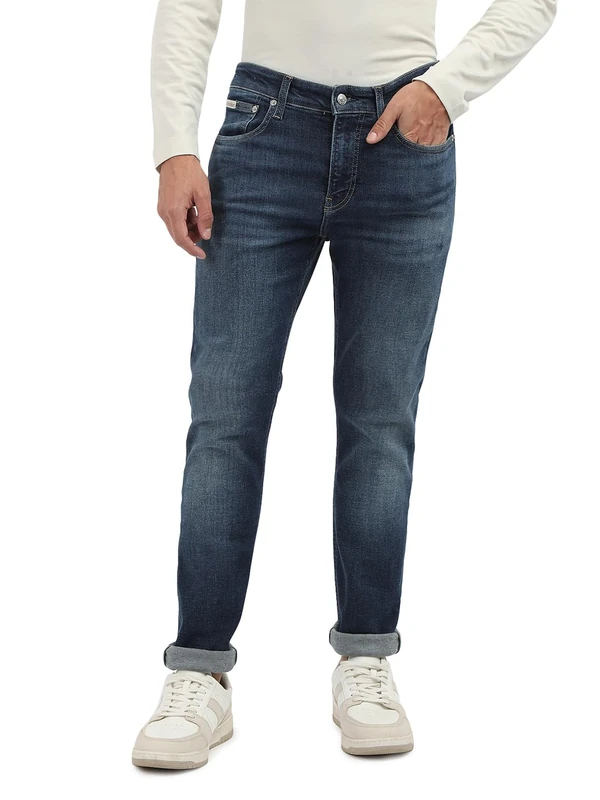 Calvin Klein Men’s Slim Fit Stretch Jeans, Blue (Denim Dark), 30W/34L