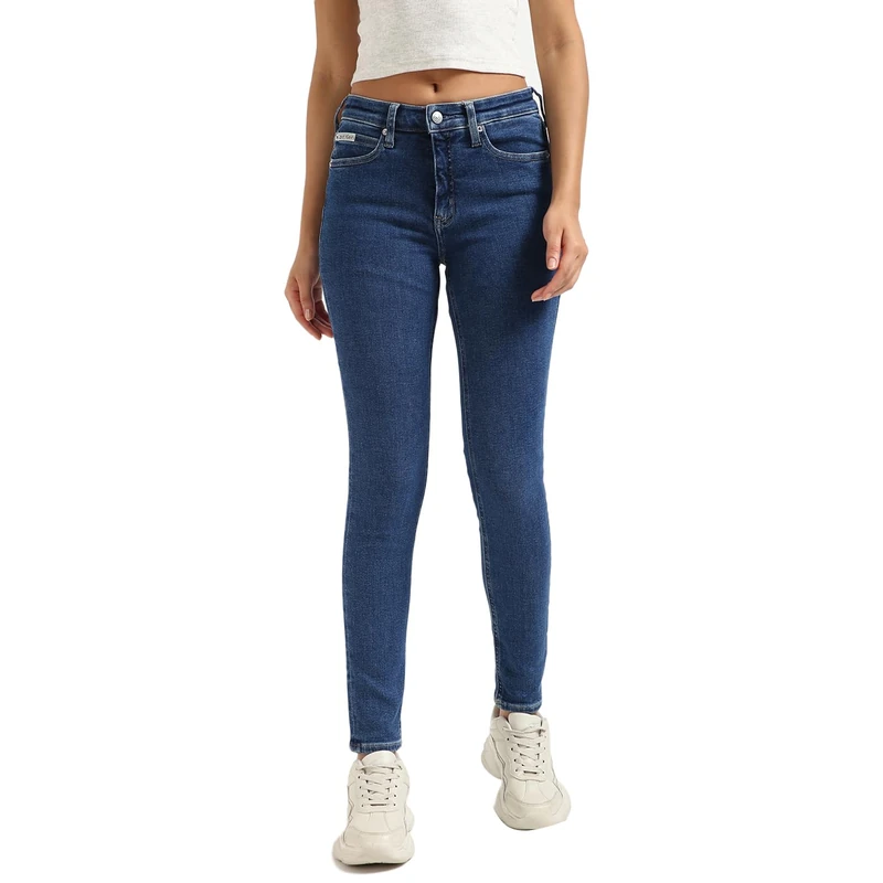 Calvin Klein Women’s Mid Rise Skinny Fit Jeans, Blue (Denim Medium), 32W/32L