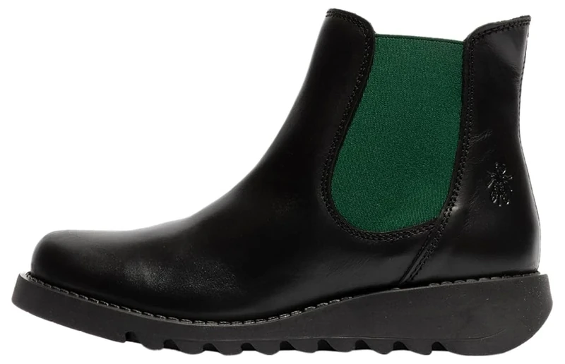 Fly London Womens Salv195fly Ankle Boot, Black Teal Elastic, 6 UK