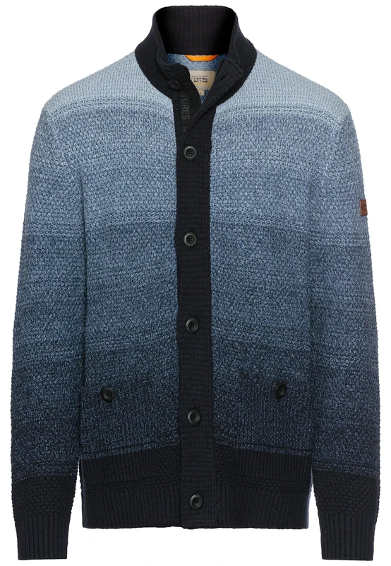 camel active Men's 409501-4k05 Cardigan Sweater, Night Blue, XL