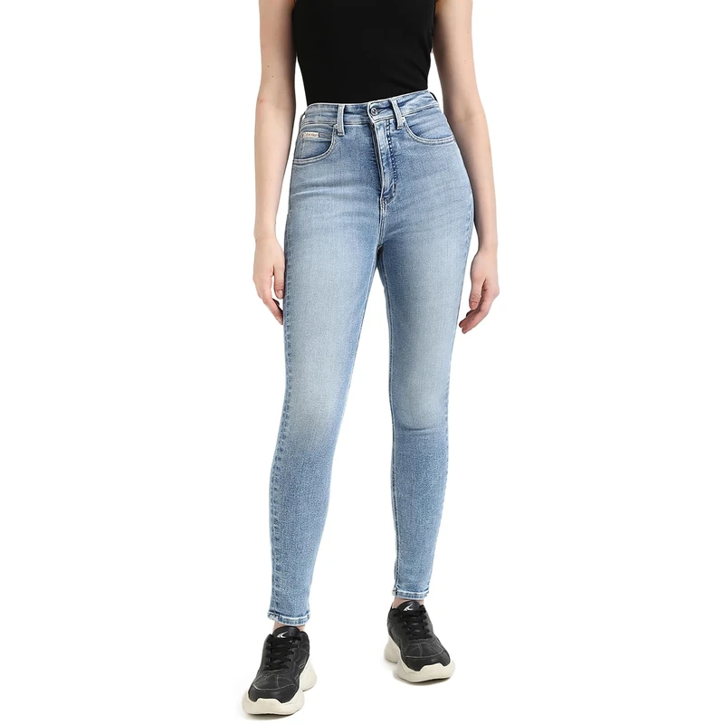 Calvin Klein Women’s High Rise Skinny Fit Jeans, Blue (Denim Light), 34W/32L