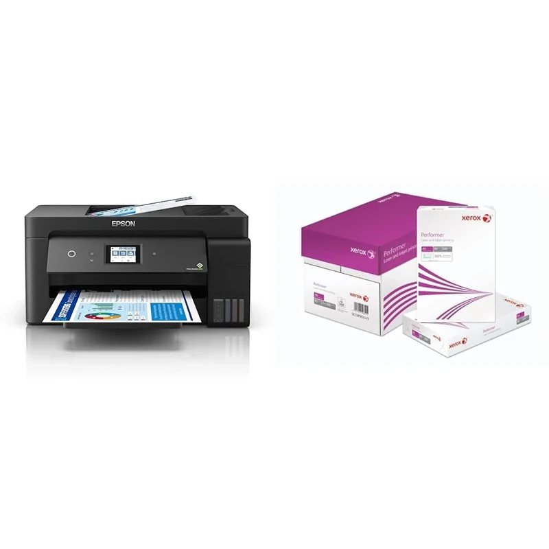 Epson EcoTank ET-15000 A3 Print/Scan/Copy Wi-Fi Ink Tank Printer, With Up To 2 Years Worth Of Ink Included, Black & Xerox Performer Multifunktions-Papier, Weiß, 80 g/m², A4, 1 Karton, 5 Packungen