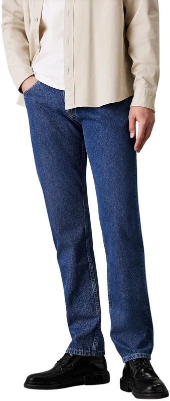 Calvin Klein Men’s Straight Slim Fit Jeans, Blue (Denim Medium), 30W/34L