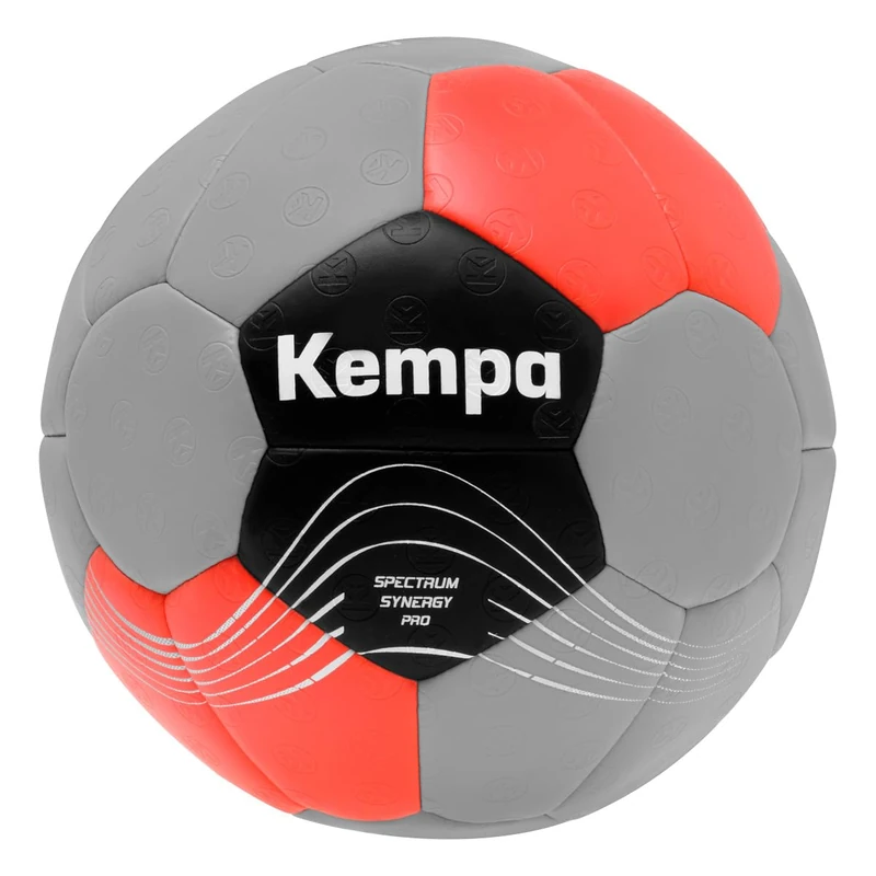 Kempa Spectrum Synergy Pro, Adults Handball ball, gris froid/rouge chaud, 2 -