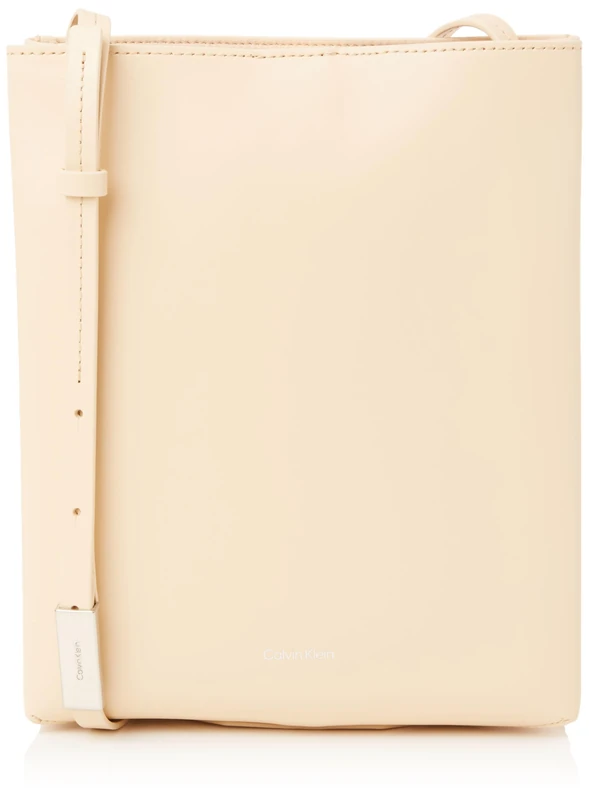 Calvin Klein Women's PAPER BAG NS CROSSBODY LTH K60K612649 Crossover, Pink (Saharan Tan), One Size