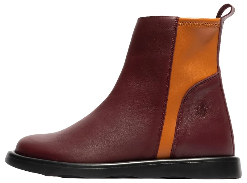 Fly London Women's TULL121FLY Ankle Boot, Burgundy/Honey, 6 UK