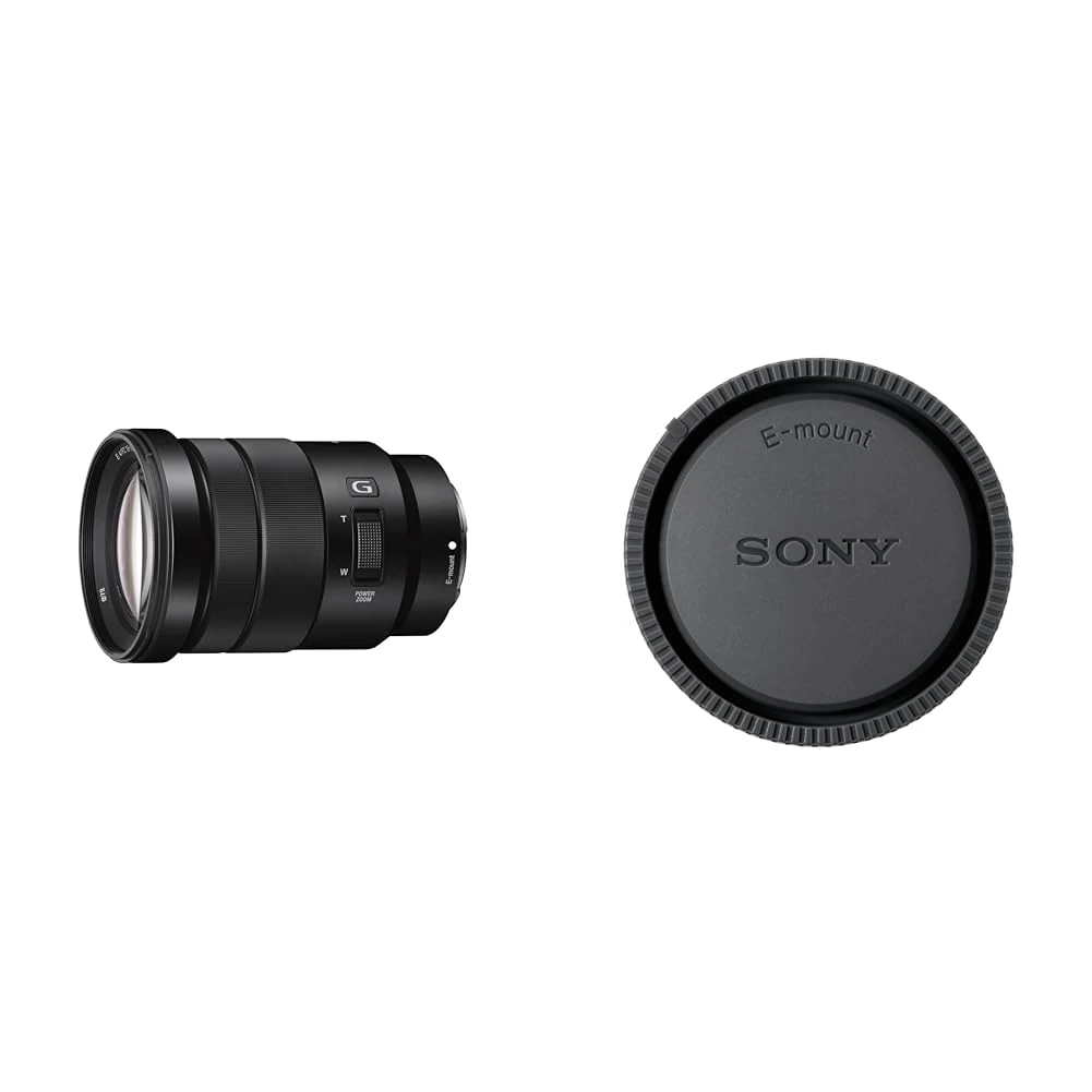 Sony E PZ 18-105 mm f/4.0 G | APS-C, Power Zoom Lens (SEL18105G) & ALC-R1EM Rear Lens Cap for E Mount Lenses, Black
