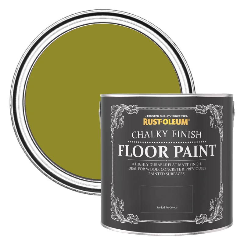 Rust-Oleum Green Scratch Proof Floor Paint in Matt Finish - Pickled Olive 2.5L