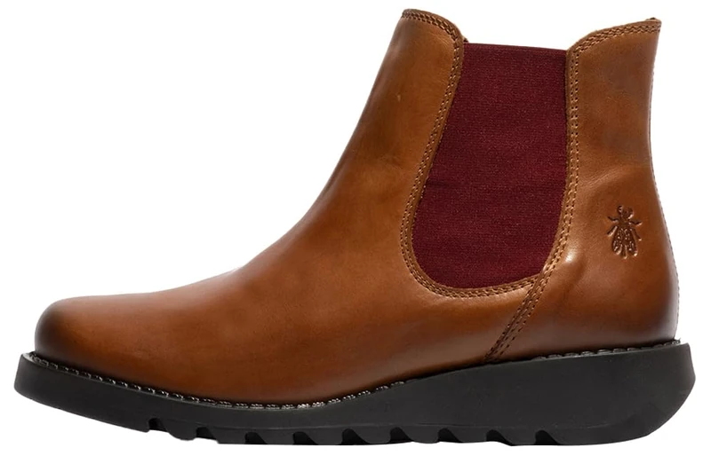 Fly London Womens Salv195fly Ankle Boot, Mid Brown Red Elastic, 5 UK