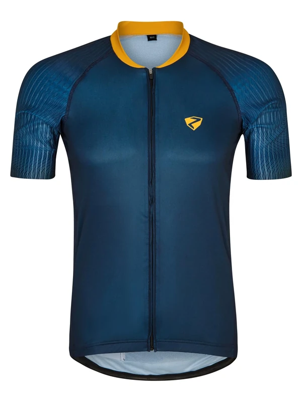 Ziener Nelos Men's Cycling Jersey - Mountain Bike/Road Bike - Breathable, Quick-Drying, Elastic, Short Sleeve, Hale Navy, 48